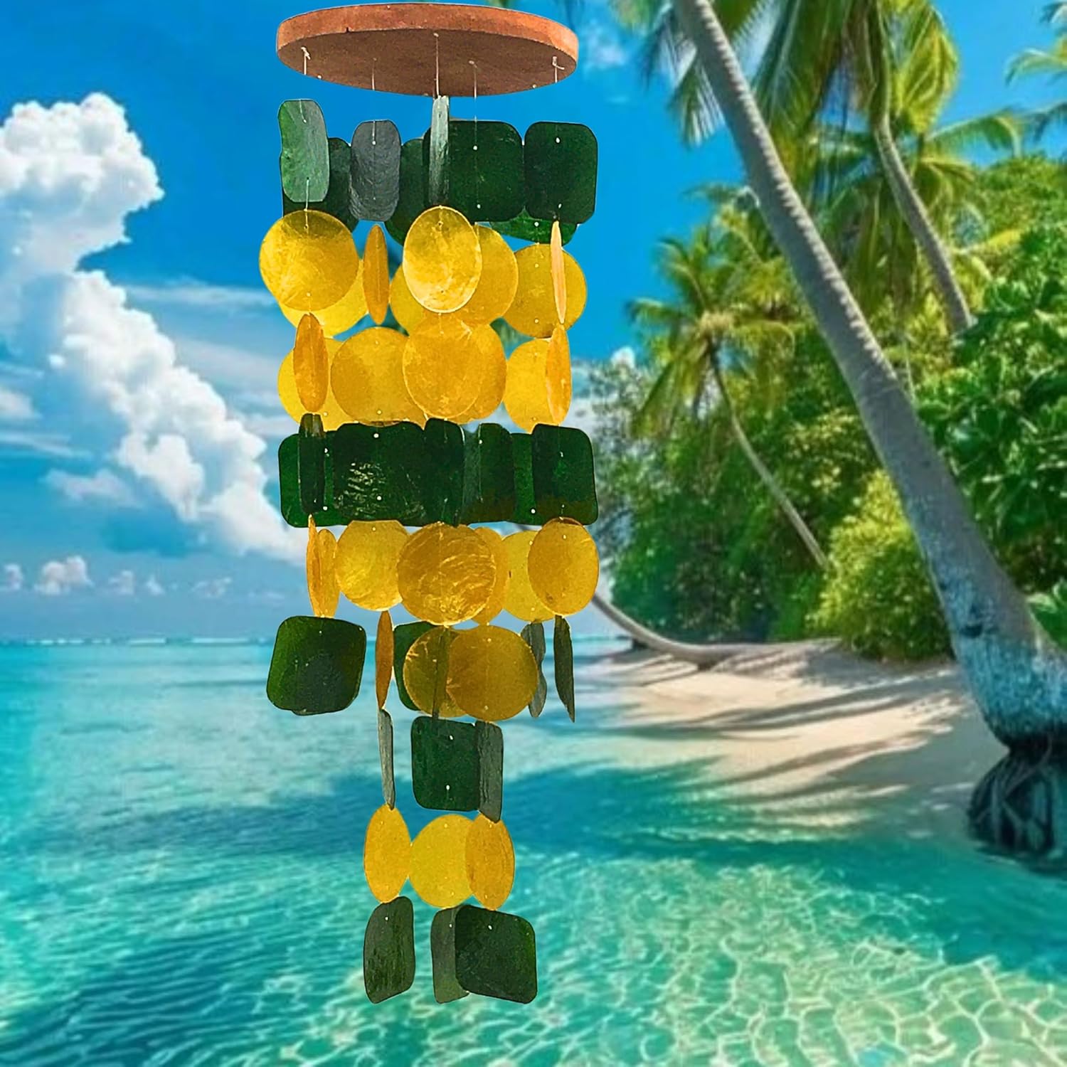 Bellaa 24896 Wind Chimes Outdoor, Garden Decorations, Musical, Indoor/Outside Windchimes, Beach