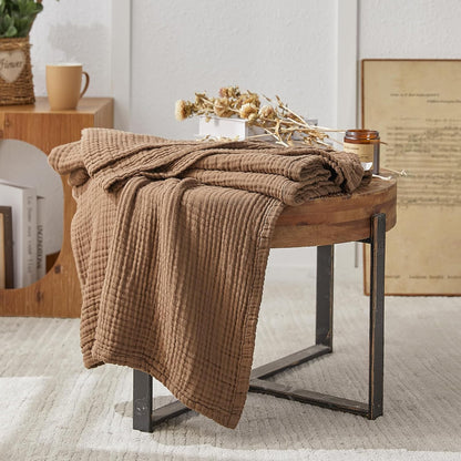 EMME Cotton Muslin Large Throw Blanket Couch Breathable Gauze Blanket Soft Lightweight Bed Blankets