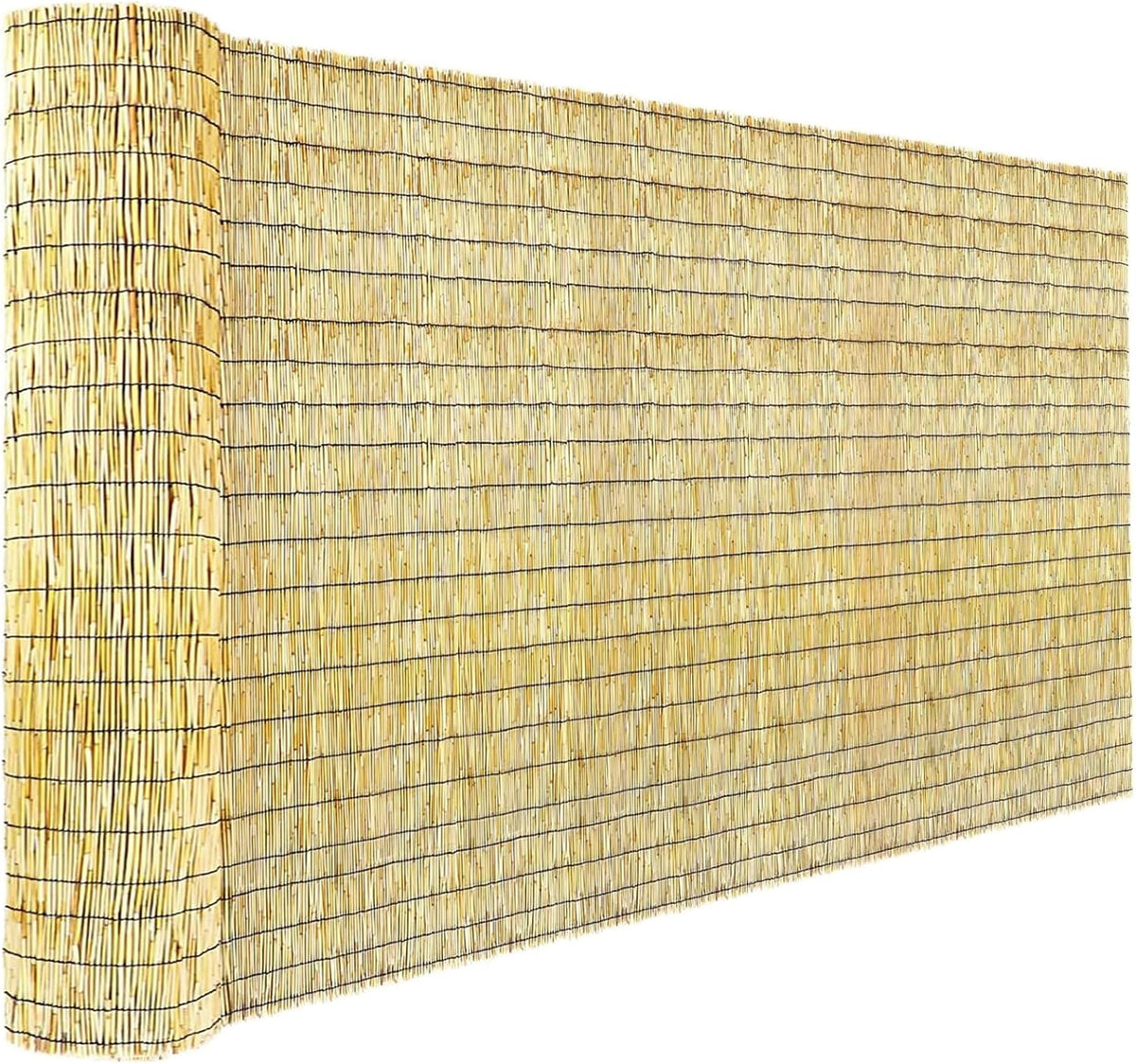 Bamboo Privacy Fence, Decorative Bamboo Fence Rolls 6 Feet High, Natural Reed Screens Outdoor for