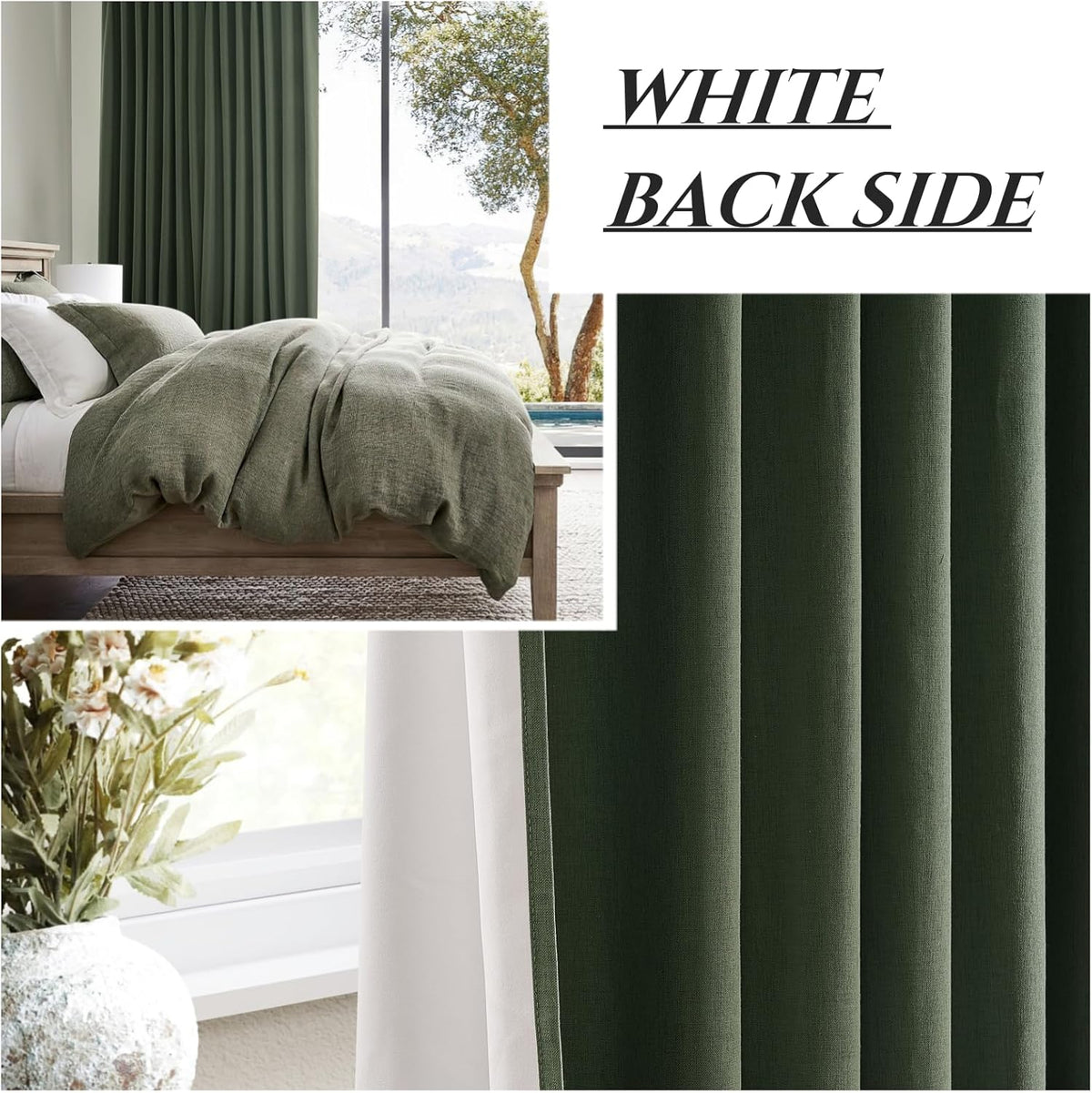 Extra Long Curtain Panels 96 Inches Long Window Curtains & Drapes for Living Room 2 Panels Set