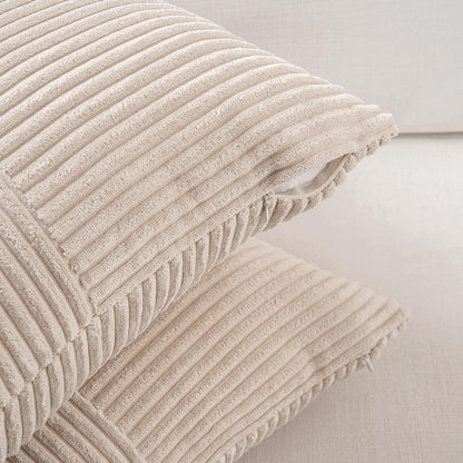 Fancy Homi 2 Packs Tan Decorative Throw Pillow Covers 20x20 Inch for Living Room Couch Bed Sofa