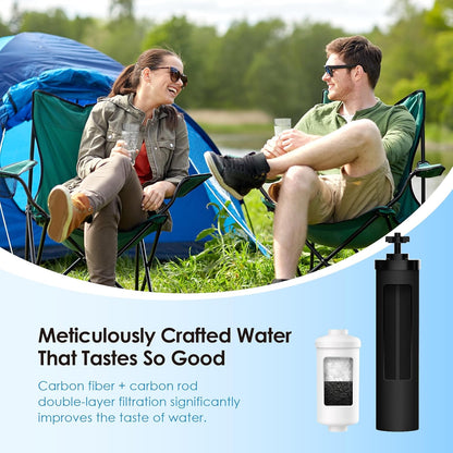 Waterdrop NSF/ANSI 42&372 Standard Gravity Water Filter, Replacement for Berkey® BB9-2® Black