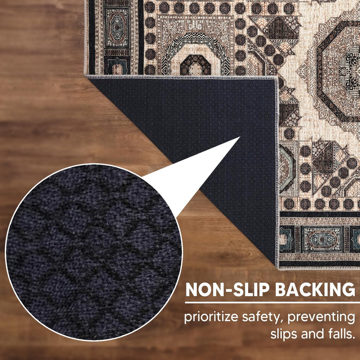Keen Home Design 3x5 Rug - Machine Washable Entry Rug with Non-Slip Backing, Ideal for Enteryway