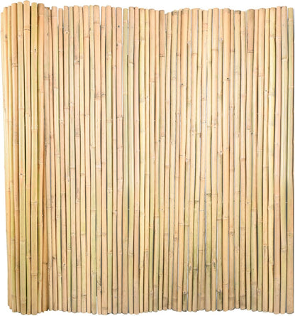Natural Bamboo Fence 4ft H x 8ft L x 0.7In D, Eco-Friendly Privacy Fence for Outdoor Wall, Garden