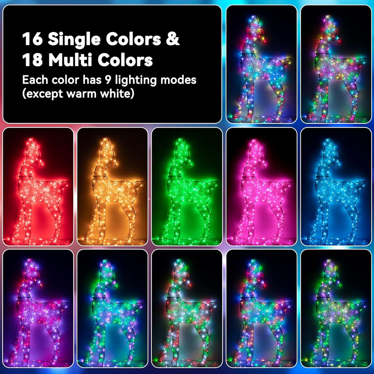 LitHome 400LED 130FT Christmas Led Fairy Lights with Remote, Color Changing Fairy Lights Plug in, 9