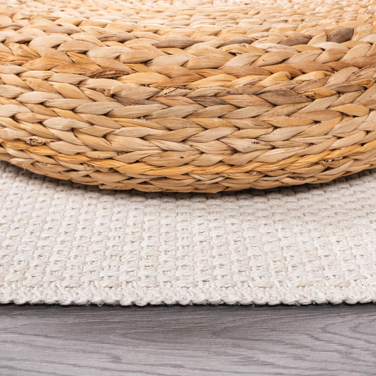 CAMILSON Easy Jute Rug 5x7, Indoor Outdoor Off-White Farmhouse Area Rugs for Living Room Patio and