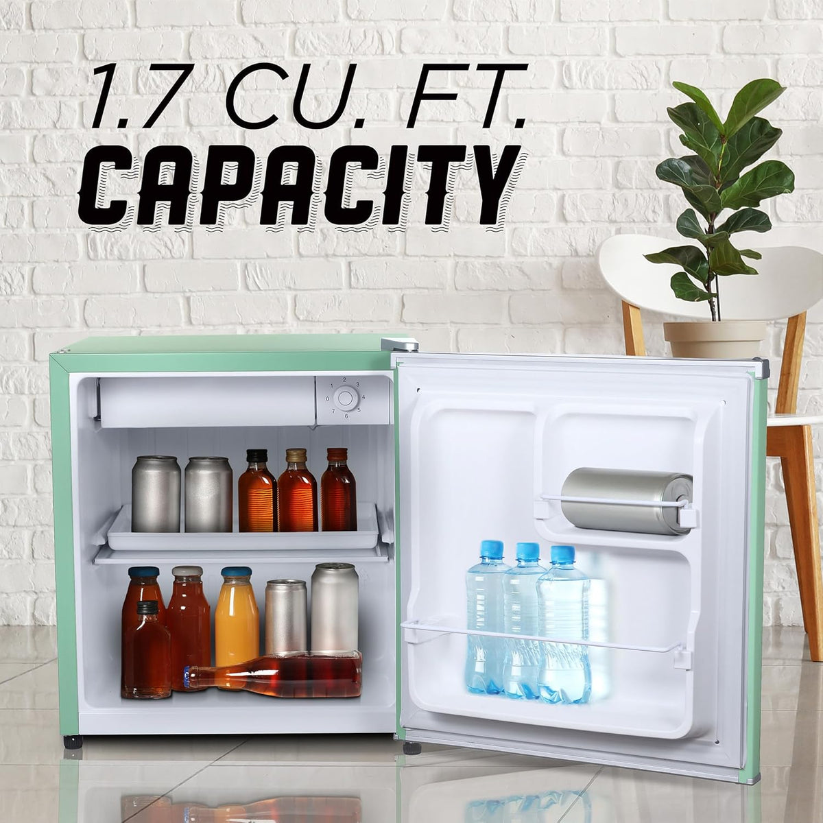 IBCR17MNT Compact, Energy Star Certified Small, Single Door Mini Fridge with Freezer Refrigerator