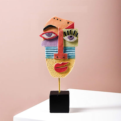 Wink - Handcrafted Statues Resin Abstract Sculpture for Home Decor Modern,African Art Tribal