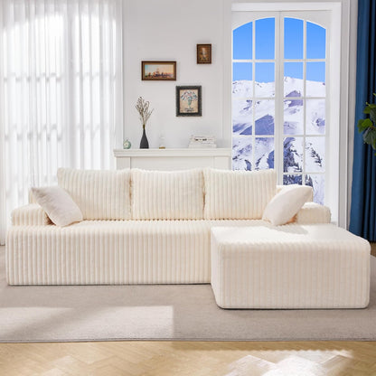 Hobestluk 96“ Modular Sectional Sofa Couches L-Shape Couch 3 Seat Modular Sofa Memory Foam