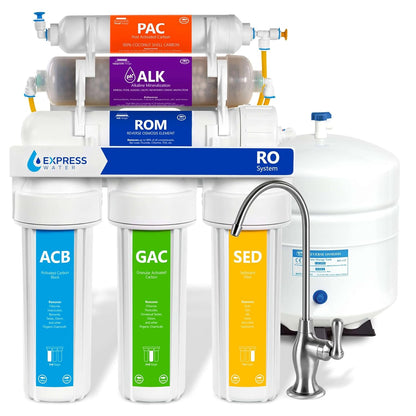 Express Water Reverse Osmosis Alkaline Water Filtration System – 10 Stage RO Water Filter with