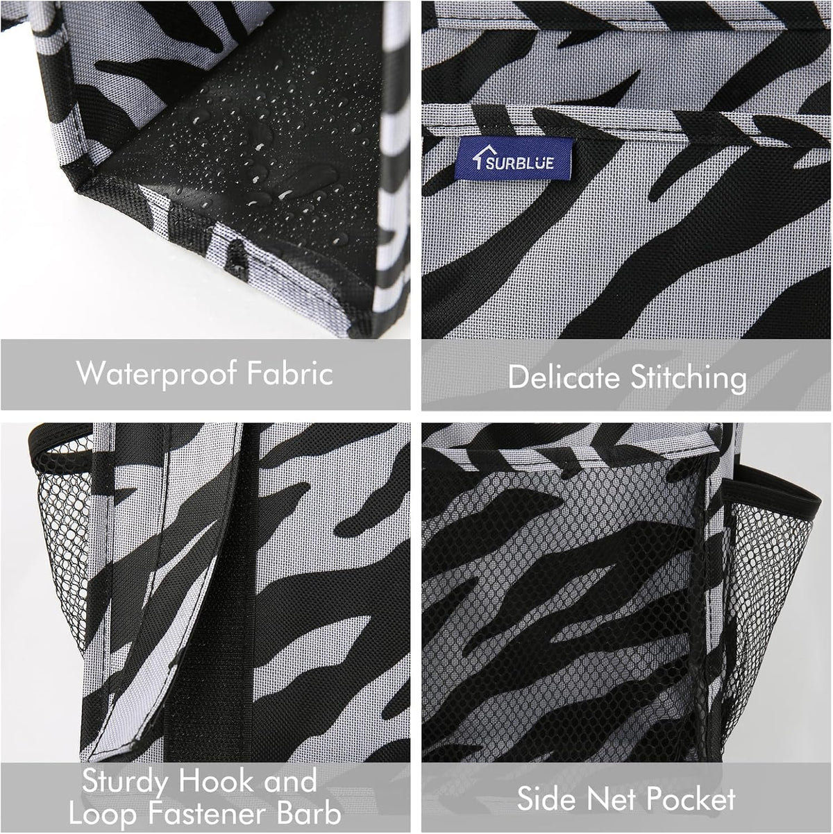 Surblue Bedside Caddy Hanging Organizer Storage Bag Pocket for Bunk, Hospital, College Dorm Rooms