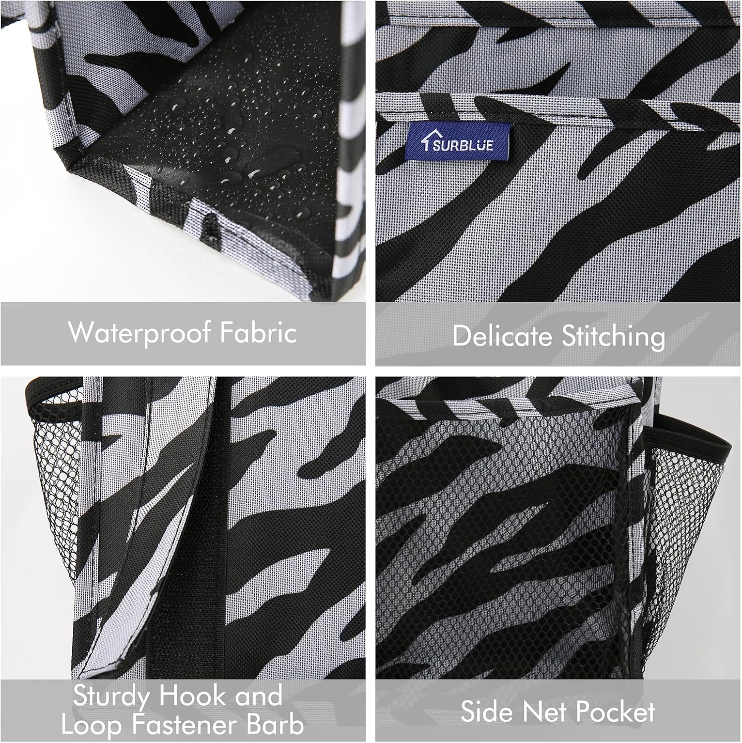 Surblue Bedside Caddy Hanging Organizer Storage Bag Pocket for Bunk, Hospital, College Dorm Rooms