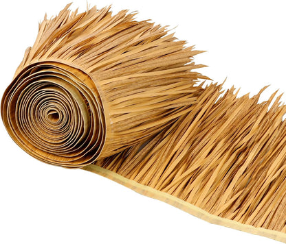 49.2ft Tiki Straw Roof–Mexican Style Artificial Palm Thatch Rolls,Tiki Bar Hut Grass Duck Boat