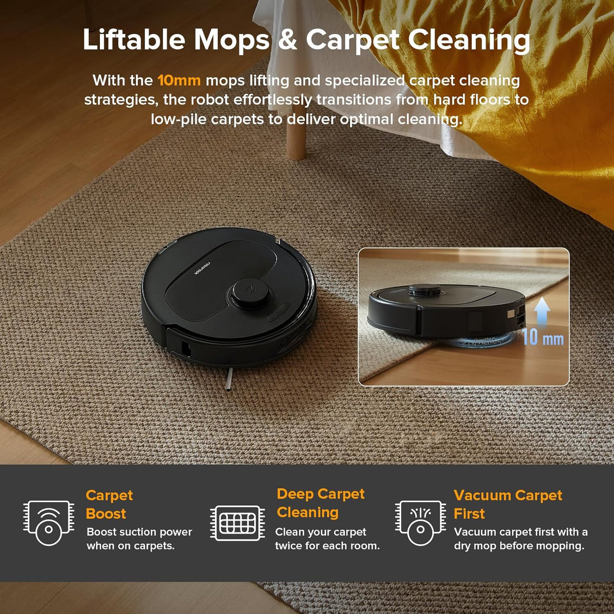 roborock Qrevo Series Robot Vacuum and Mop, 8000Pa Suction, Upgraded from Qrevo S, Anti-Tangle