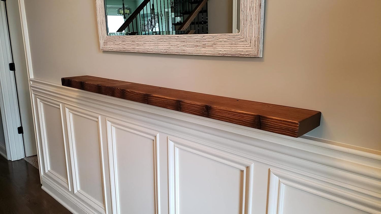 joelsantiques Floating Shelf, Wood Wall Shelf, Natural Wooden Home Decor for Bathroom Kitchen