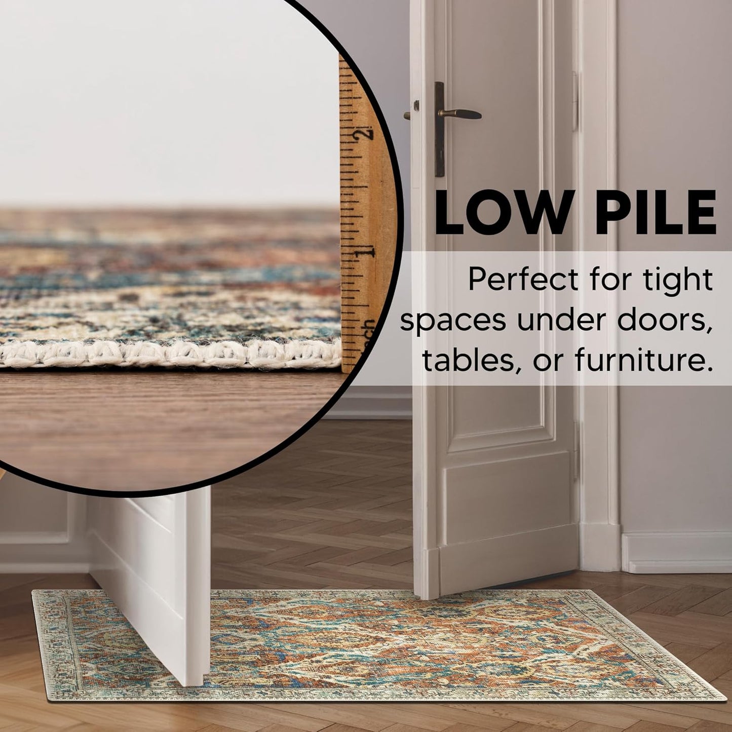 Keen Home Design 2x3 Rug - Machine Washable Entry Rug with Non-Slip Backing, Ideal for Enteryway