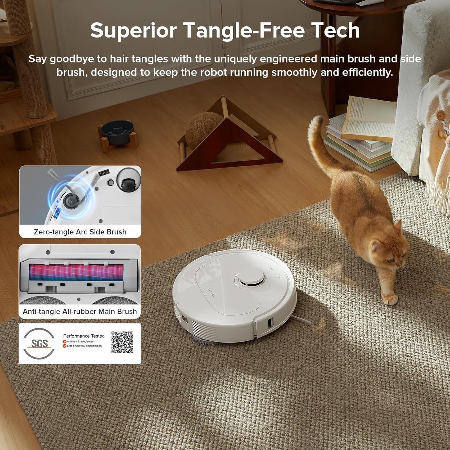 roborock Qrevo Series Robot Vacuum and Mop, 8000Pa Suction, Upgraded from Qrevo S, Anti-Tangle