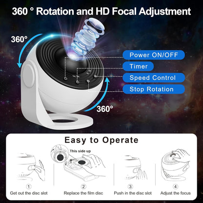 Galaxy Projector Pro for Bedroom, 13 in 1 Planetarium Star Projector with Solar System &
