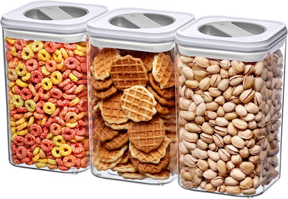 Amazing Abby - Carol - 96-Ounce Acrylic Canister (Set of 3), Plastic Airtight Food Container