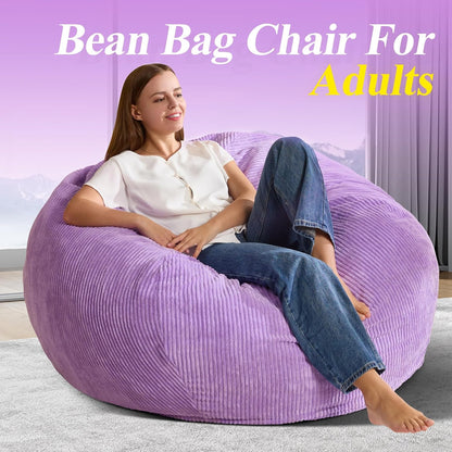 3.5FT Bean Bag Chairs Teardrop Bean Bag Chair for Adults Beanbag Chair with Memory Foam Filled