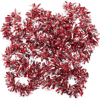 Anderson's Red & Silver Metallic Tinsel Twist for Trailer Or Golf Cart, 4 inches Wide x 25 ft Long