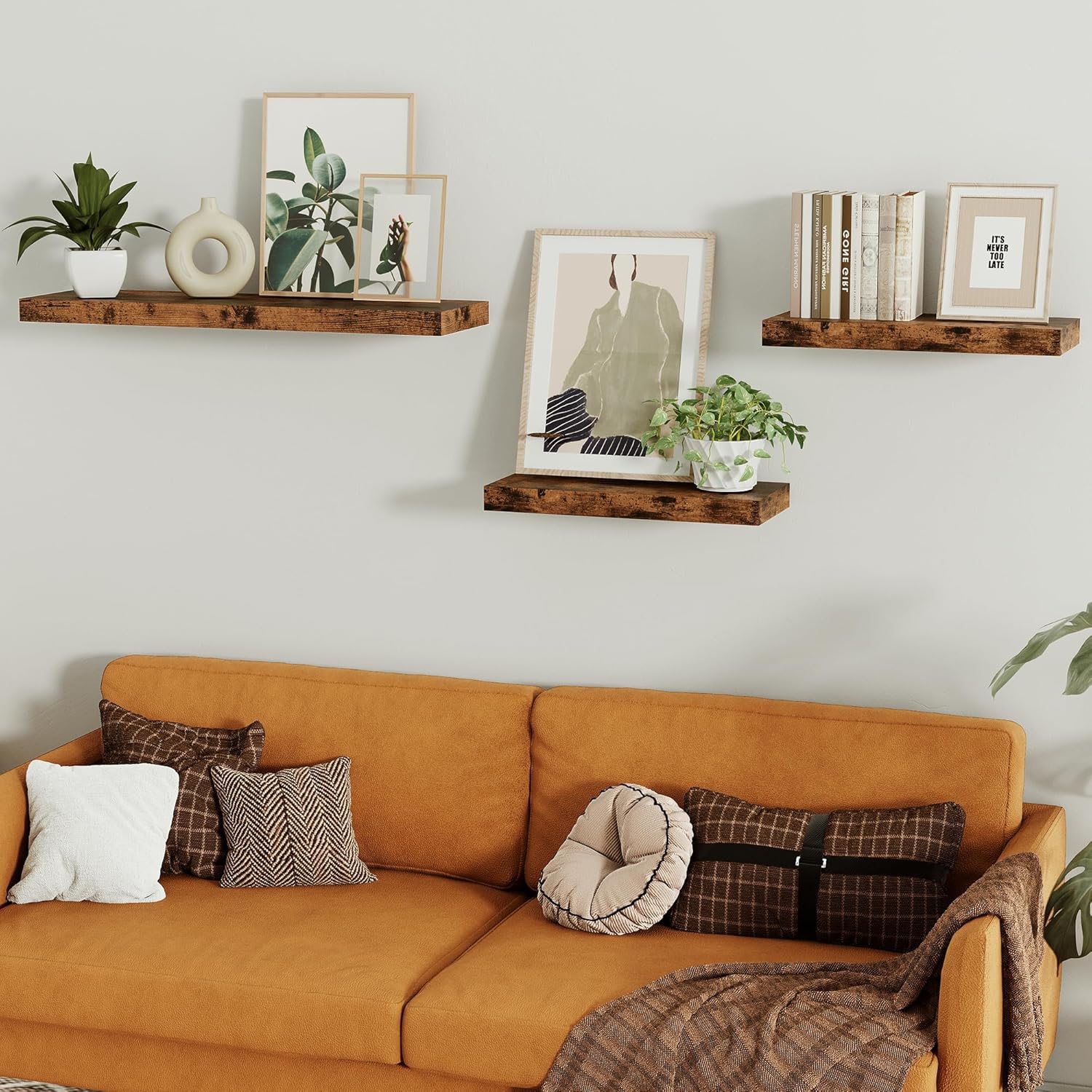 Floating Shelves for Wall, 16 inchs x 6.7” deep x 1.4” Bathroom Shelf Bedroom, Living Room