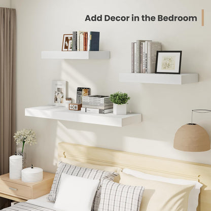 Heimlove 12" Deep Floating Shelves, 36 x 12 Inch Wall Mounted Long Floating Shelf with Invisible