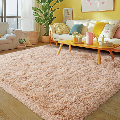 Rezutan Fluffy Rug for Living Room Bedroom Soft Modern Shaggy Fuzzy Kids for Living Room, Cute Room