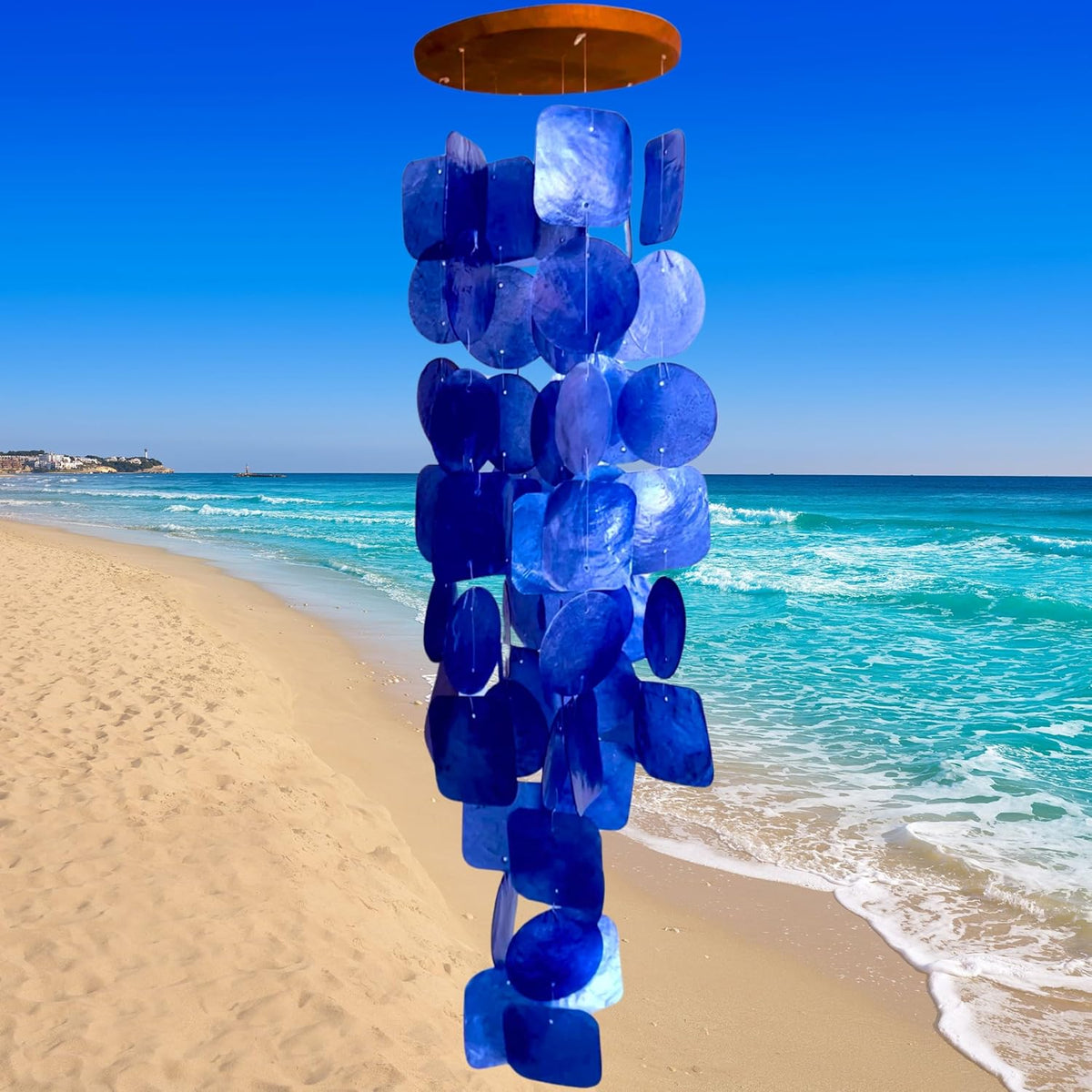 Bellaa 27918 Wind Chimes Outdoor, Garden Decorations, Musical, Indoor/Outside Windchimes, Beach