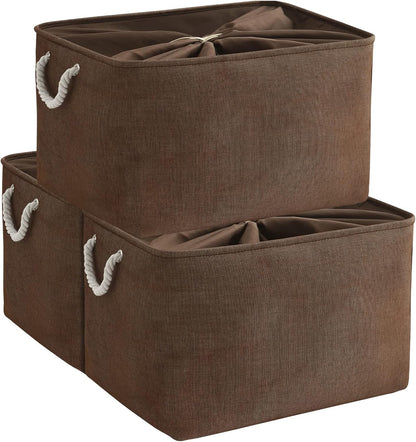 TheWarmHome Organization and Storage for Organizing - Extra Jumbo 3 Pack 20.5x15.7x13.8 inch Fabric