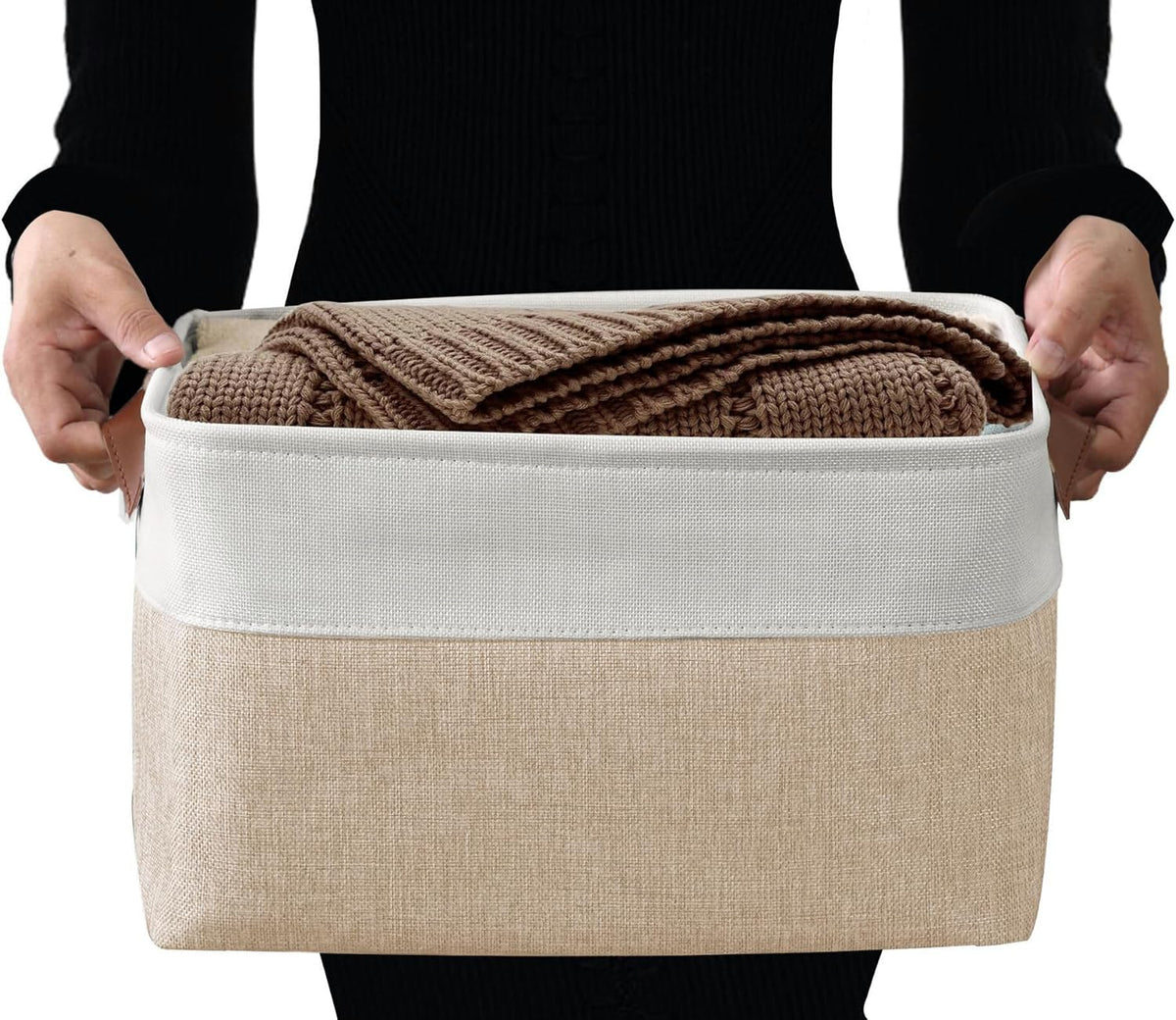 DECOMOMO Storage Baskets for Shelves - Fabric Closet Organizers and Storage Bins, Perfect Baskets