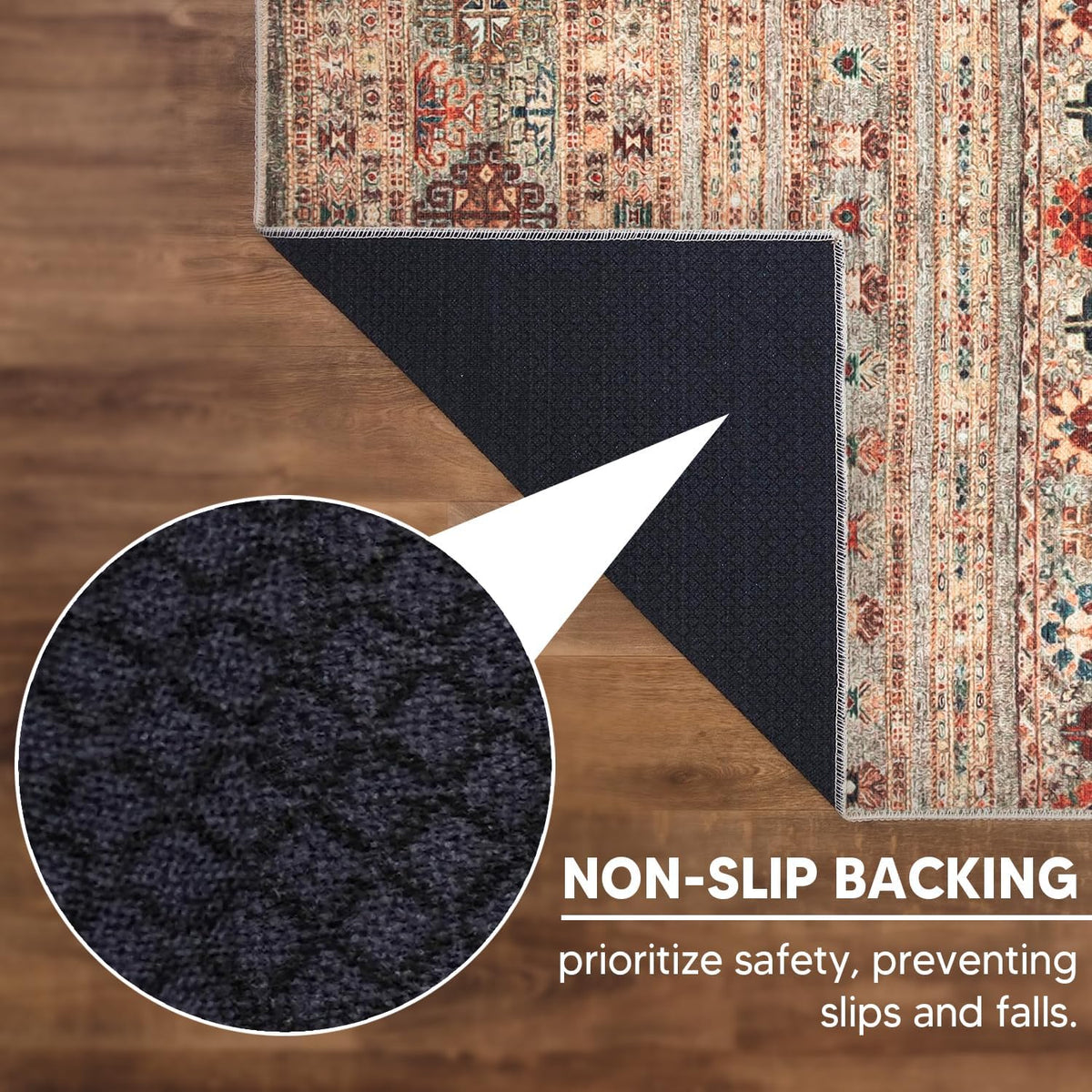 Keen Home Design 3x5 Rug - Machine Washable Entry Rug with Non-Slip Backing, Ideal for Enteryway