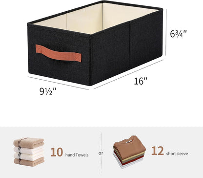 linen closet organizers and storage, 3 Pack Large Storage Baskets, Washable, Clothing Storage Bins