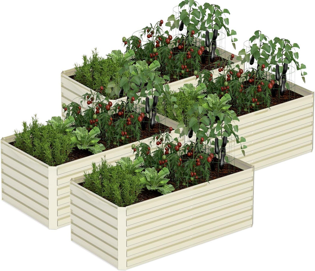 6x3x2 ft Raised Garden Bed, Large Metal Planter Raised Beds, Planters for Outdoor Plants for