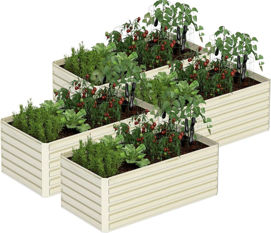 6x3x2 ft Raised Garden Bed, Large Metal Planter Raised Beds, Planters for Outdoor Plants for