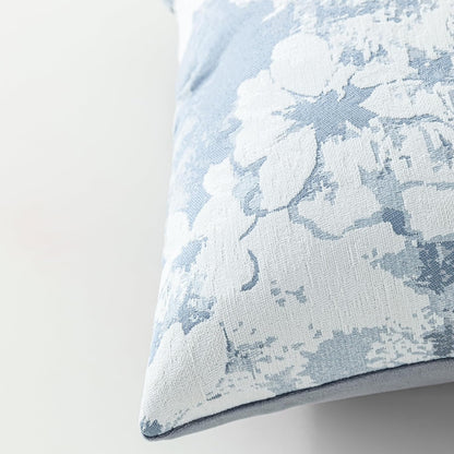 Jacquard Throw Pillow Covers 18x18 Inch Set of 2 - Vintage Floral Boho Pillow Cases with Botanical