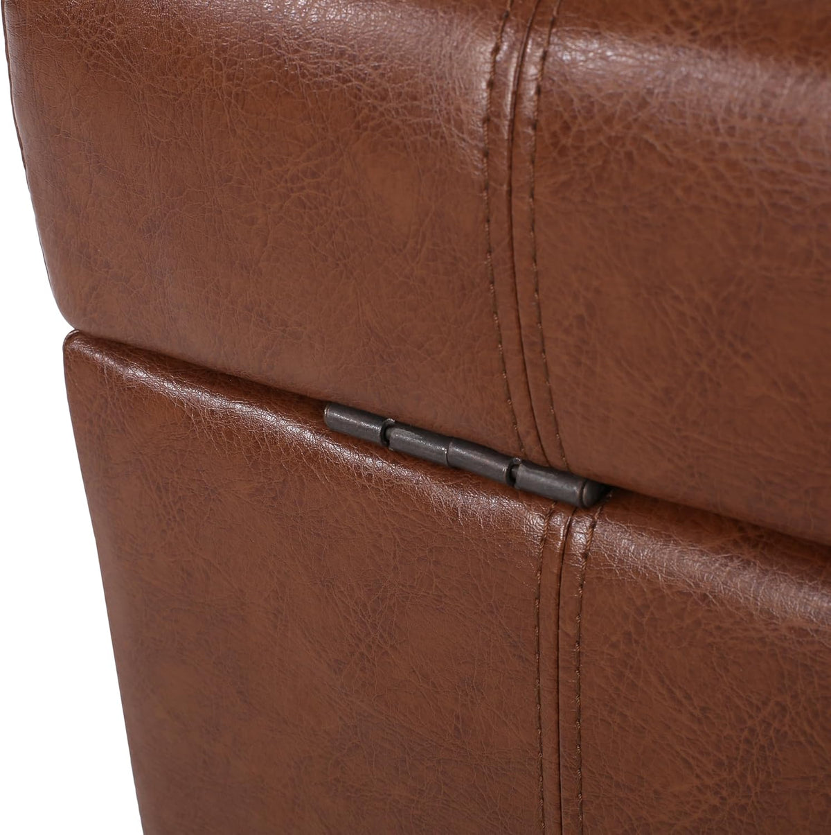 Christopher Knight Home Faux Leather Storage Ottoman Square Ottoman End of Bed Ottoman Cube for