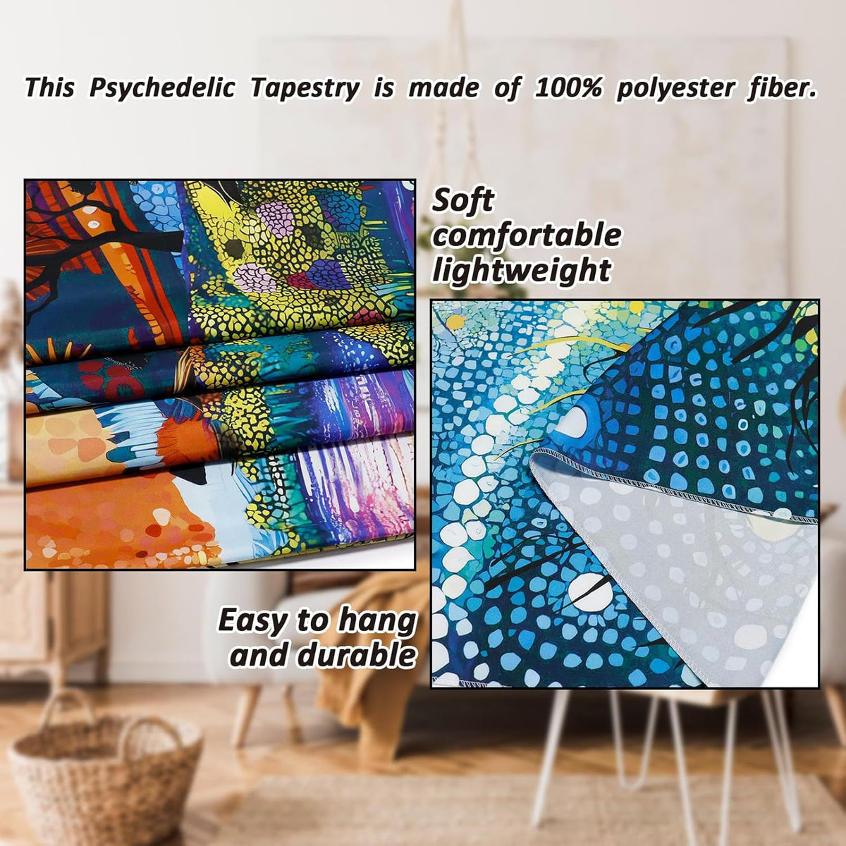 Serborlur Tree of Life Tapestry Trippy Sun Forest Tapestries Colorful Starry Sky Tapestries Hippie