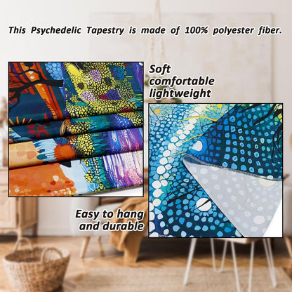 Serborlur Tree of Life Tapestry Trippy Sun Forest Tapestries Colorful Starry Sky Tapestries Hippie