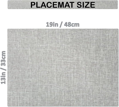 Placemat Set-Washable Place Mats for Parties, Elegant Table Mats for Kitchen Table, Set of 4 Dining