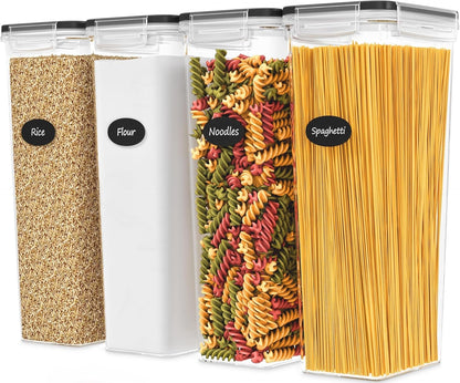 Airtight Food Storage Containers with Lids Set of 4-95 fl. oz Pasta storage Containers, BPA Free