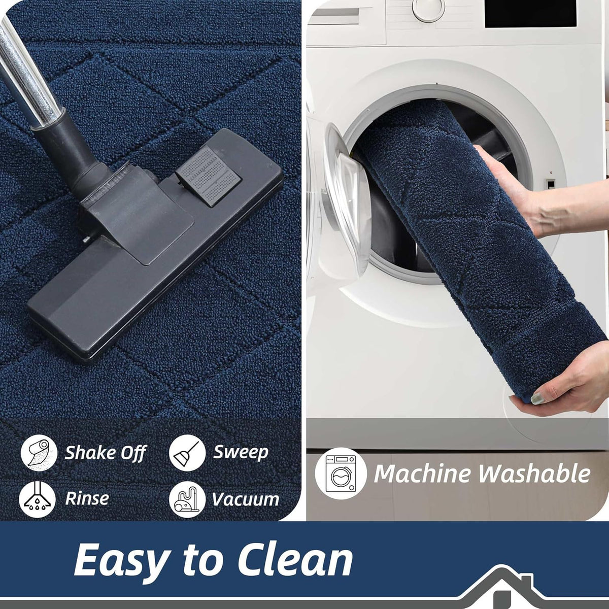 BEQHAUSE Dirt Trapper Door Mat 20" x 32", Doormat Non-Slip Entryway Rugs Washable, Dog Door Mat