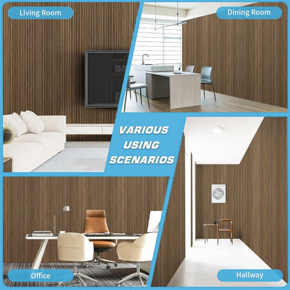 Art3d 4-Pack Glue-On Fine Bar Wainscoting Panel for Interior Wall Decor - 104 x 12 Inch Polystyrene