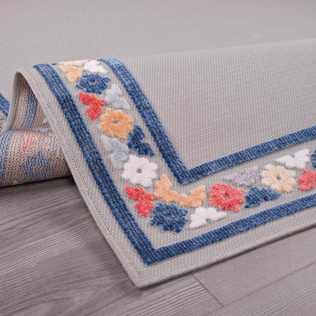 Beverly Rug Outdoor Rug 5x7 Modern Bordered Area Rugs for Indoor and Outdoor Patio Easy to Clean