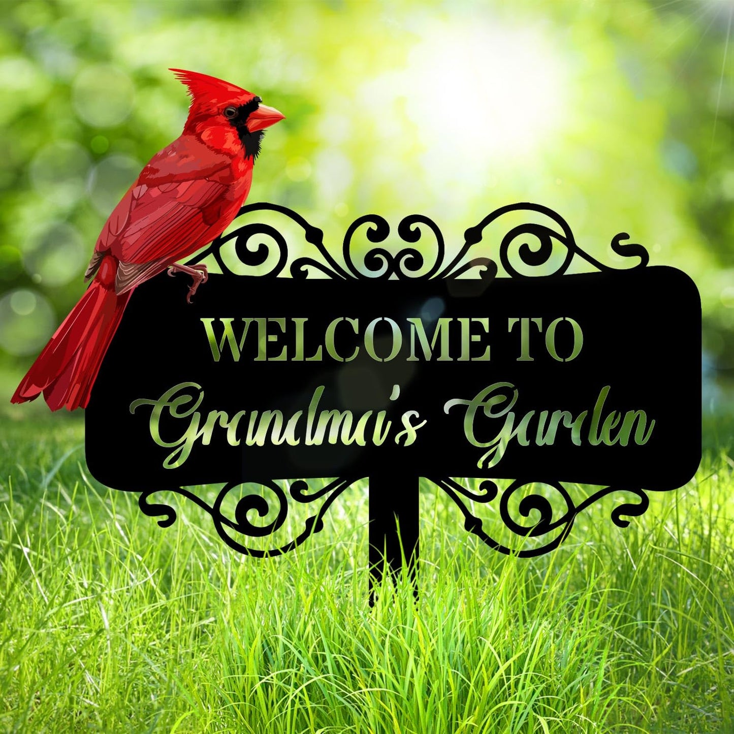 Personalized Metal Garden Signs, Custom Name Yard Stake Sign for House Outdoor Outside Decorative