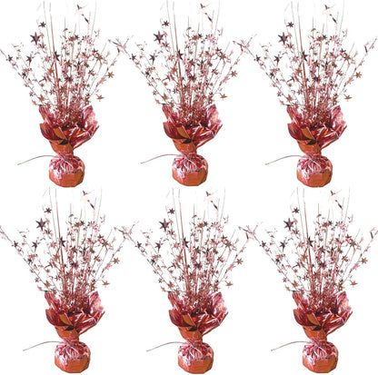 6 Pack Metallic Foil Spray Centerpiece Star Table Decoration Burst Table Centerpieces for Birthday