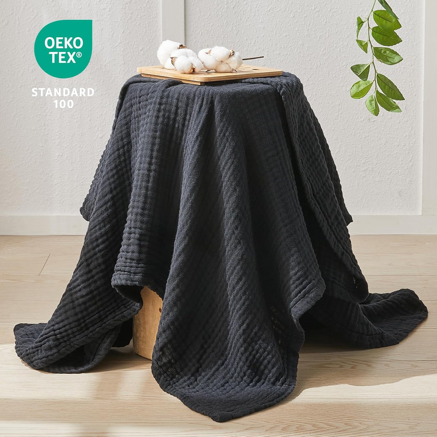EMME Cotton Muslin Twin Blanket Breathable Gauze Blanket Soft Lightweight Blankets Adults Gifts for