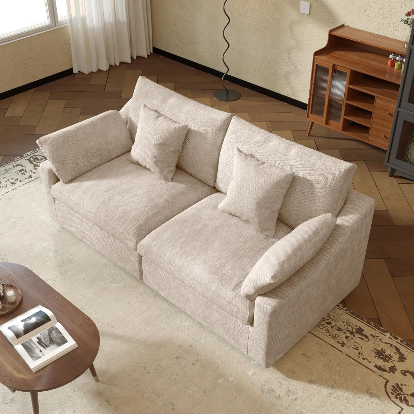 JACH Sectional Couches for Living Room, Cloud Sectional Couch with Deep Seat, Down Filled Modular