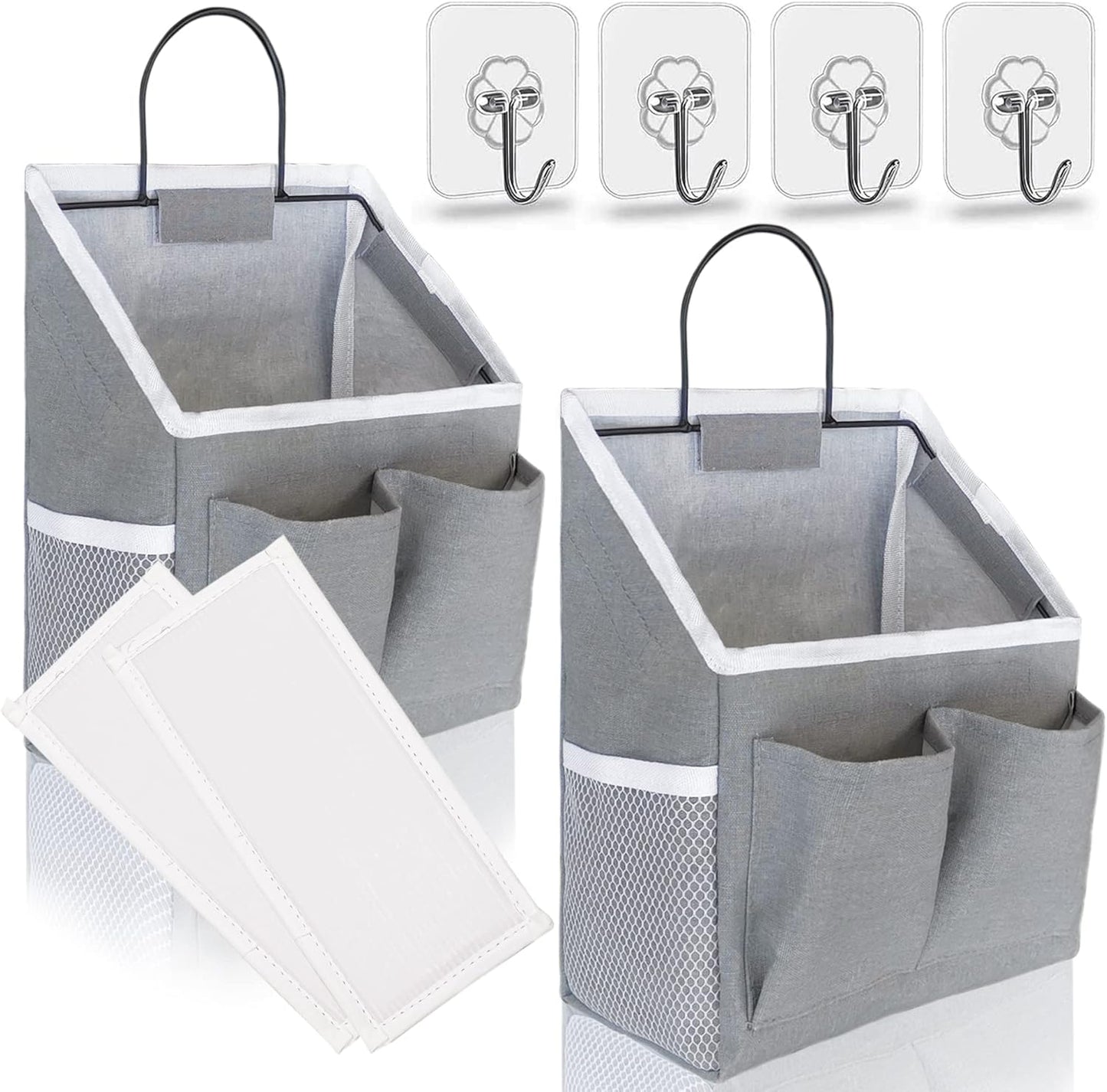 2pcs Small Wall Hanging Baskets for Organizing, Wall Hanging Storage Bag as Over the Door