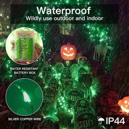 suddus Green Christmas Lights, 33ft 100 LED String Lights with Remote, Green Fairy Lights Battery